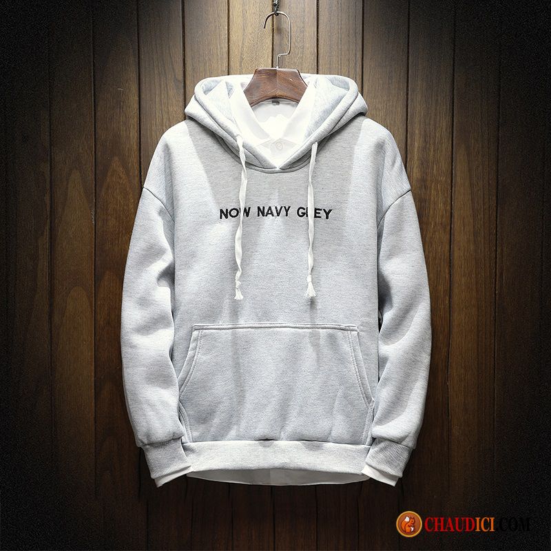 Sweat À Capuche Laine Mode Homme Longues Hoodies Capuche Étudiant Printemps