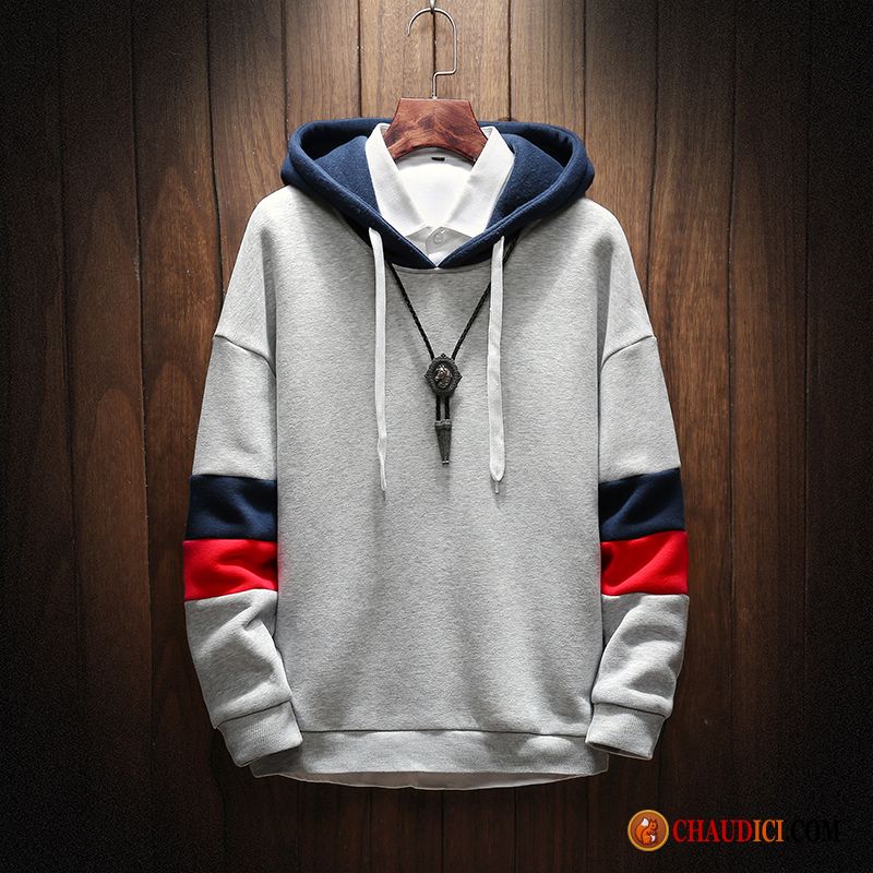 Sweat À Capuche Laine Mode Homme Longues Hoodies Capuche Étudiant Printemps