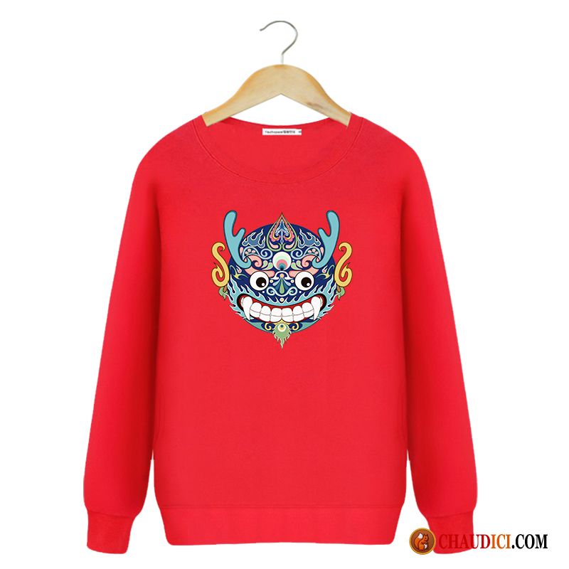 Sweat À Capuche Noir Col Roulé Homme Turquoise Hoodies Pullovers Style Chinois Tendance Hiver