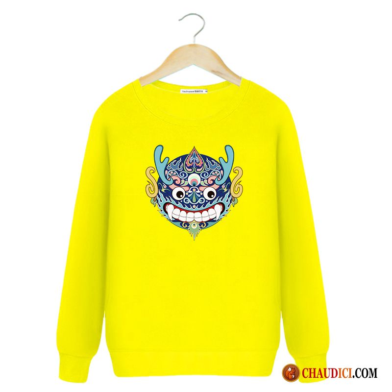 Sweat À Capuche Noir Col Roulé Homme Turquoise Hoodies Pullovers Style Chinois Tendance Hiver