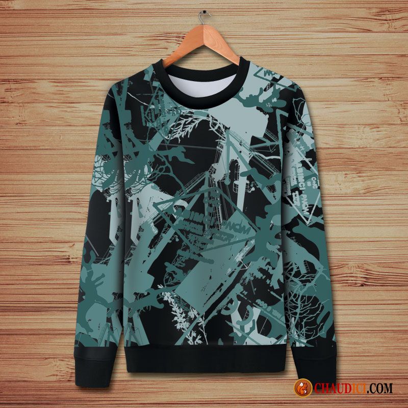 Sweat À Capuche Norvegien Homme L'automne Longues Hiver Abstrait Tendance Pas Cher