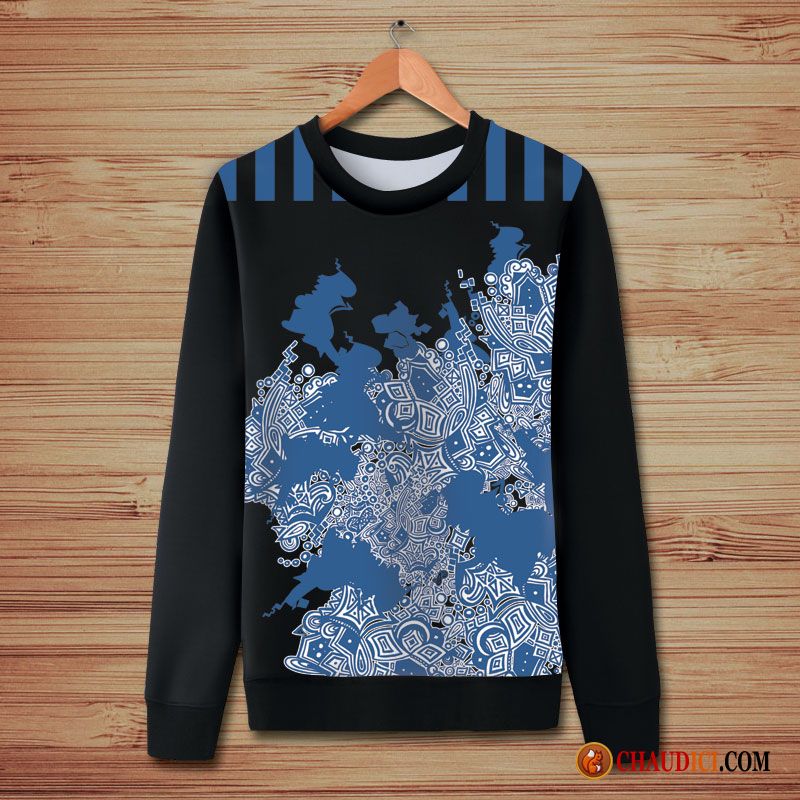 Sweat À Capuche Norvegien Homme L'automne Longues Hiver Abstrait Tendance Pas Cher