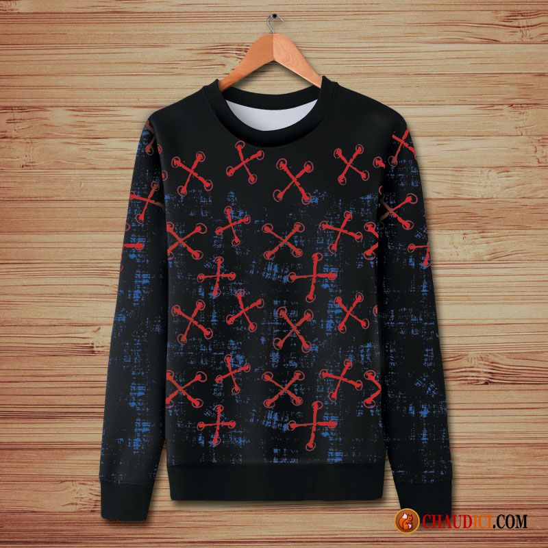 Sweat À Capuche Norvegien Homme L'automne Longues Hiver Abstrait Tendance Pas Cher