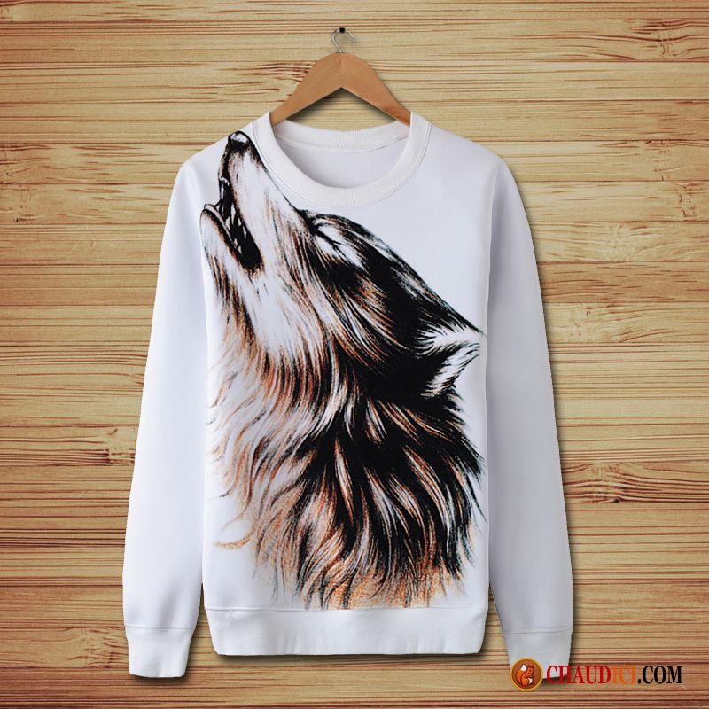 Sweat À Capuche Sans Manche Homme Animal Manteau Longues Hoodies Tendance En Ligne