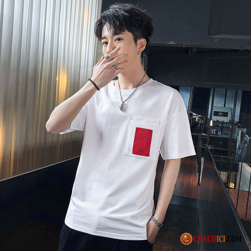 T Shirt Blanc Manche Longue Homme Blanc Courte Une Veste Baggy Homme Pas Cher