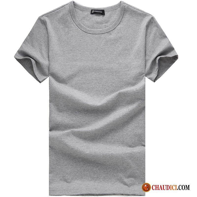 T Shirt Originaux Homme Pas Cher Blanc Pure Homme Chemise En Bas Courte