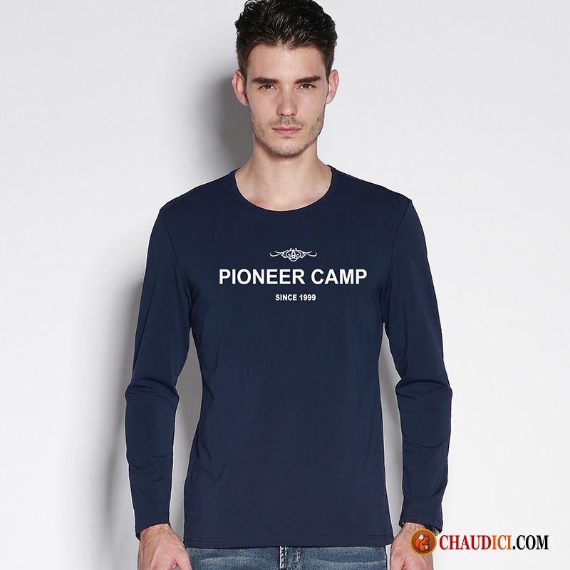 T Shirt Pas Cher Col Rond Homme Printemps Extensible Jeunesse