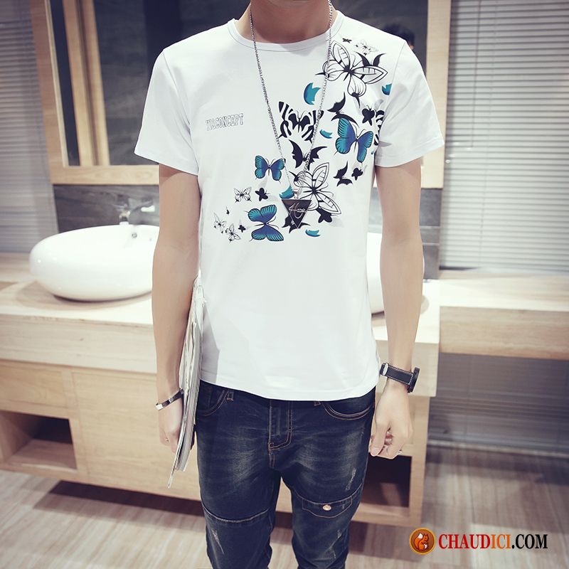 T Shirt Tendance Homme Une Veste Grande Taille Courte Slim Homme