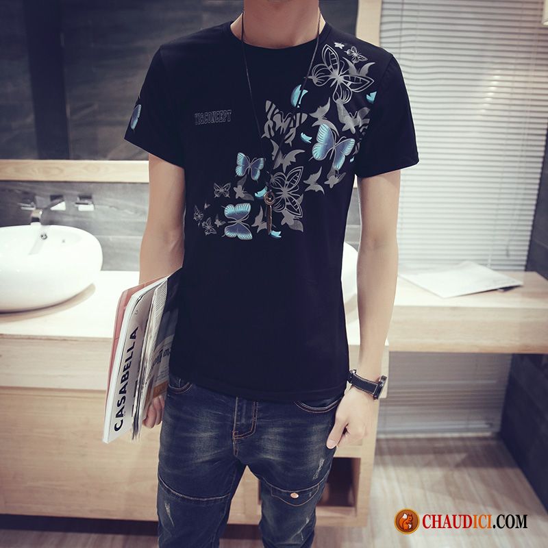 T Shirt Tendance Homme Une Veste Grande Taille Courte Slim Homme