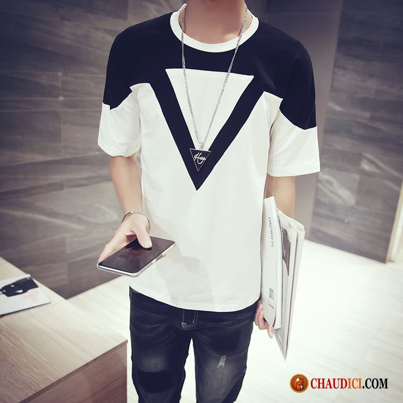 T Shirt Tendance Homme Une Veste Grande Taille Courte Slim Homme