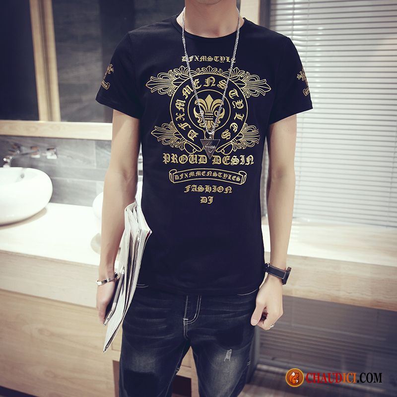 T Shirt Tendance Homme Une Veste Grande Taille Courte Slim Homme