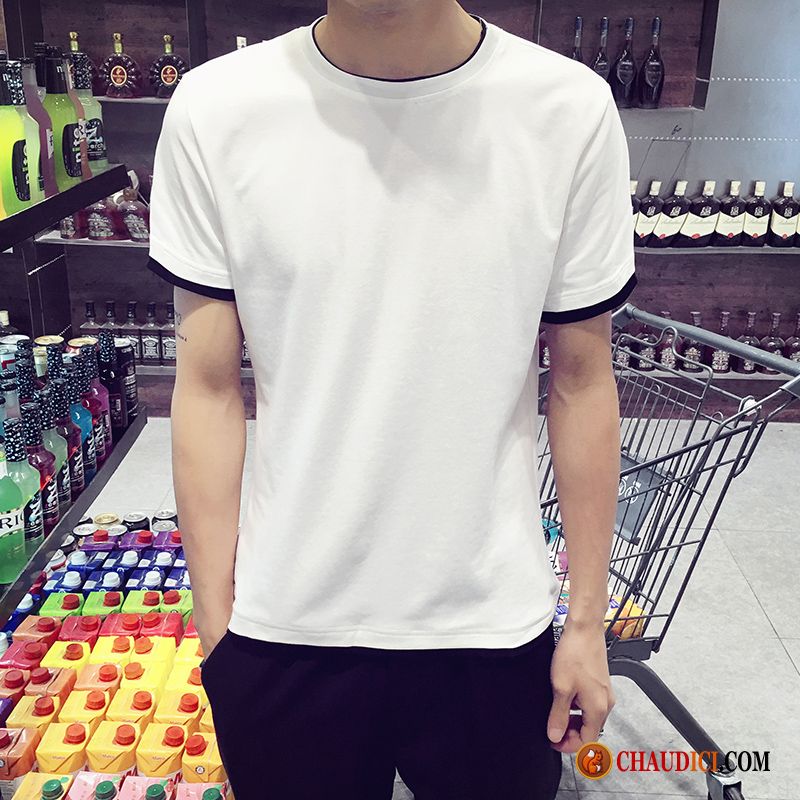 T Shirt Tendance Homme Une Veste Grande Taille Courte Slim Homme