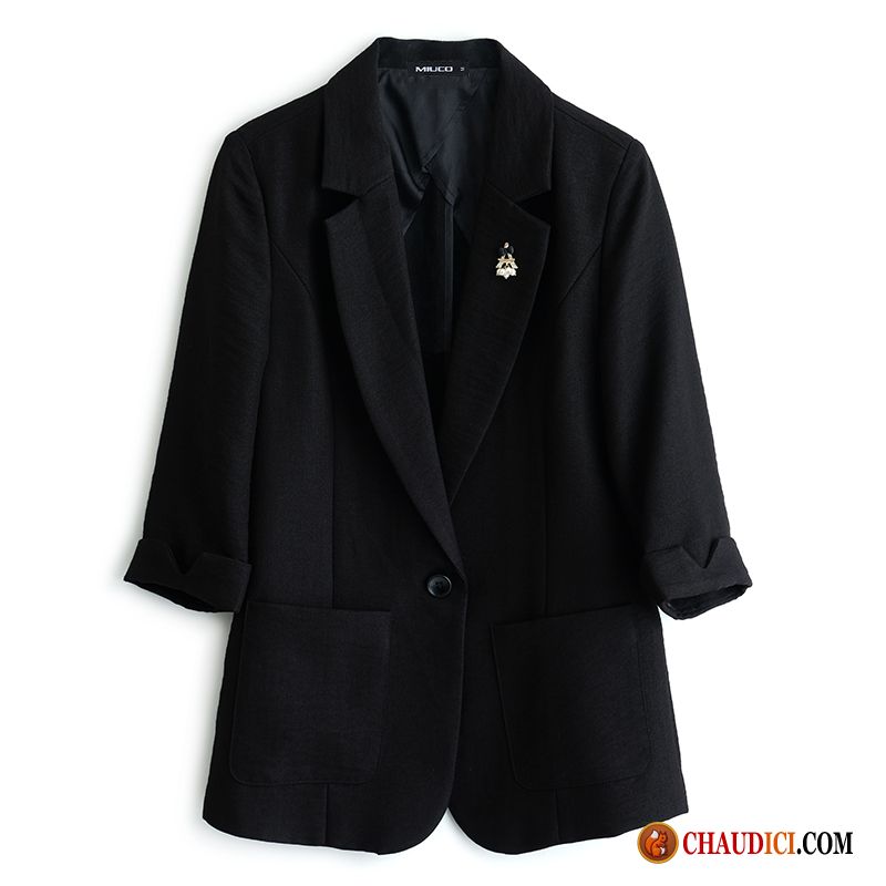 Taille Blazer Femme Rouge Femme Légère Blazer Une Boucle Nervurées Pas Cher