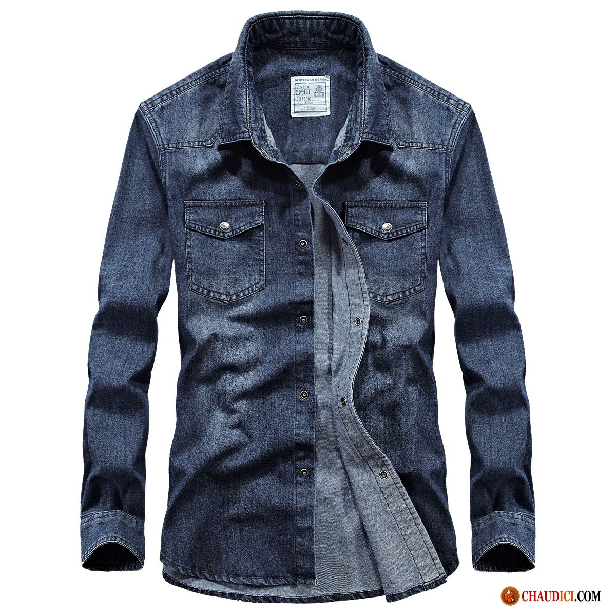 Taille Homme Chemise Grande Taille Printemps Denim Homme Baggy Pas Cher