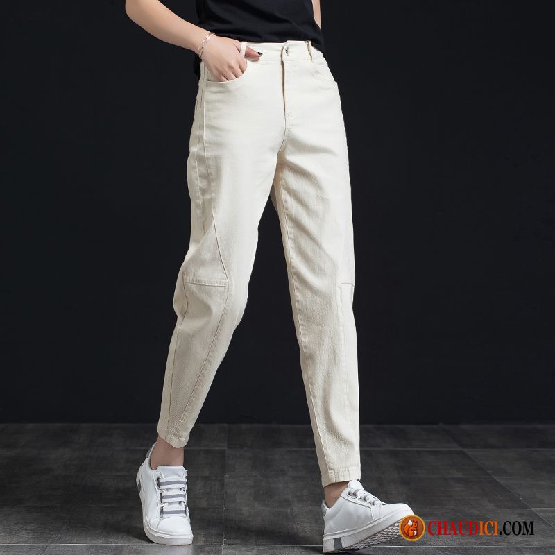 Tailleur Pantalon Large Femme Pantalons Rouge Harlan Blanc Printemps En Vente