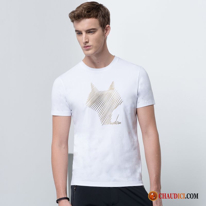 Tee Shirt Design Homme Homme Courte Mode T-shirt Jeunesse Pas Cher