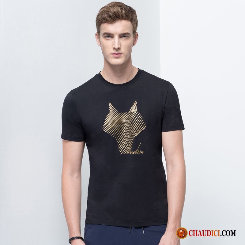 Tee Shirt Design Homme Homme Courte Mode T-shirt Jeunesse Pas Cher