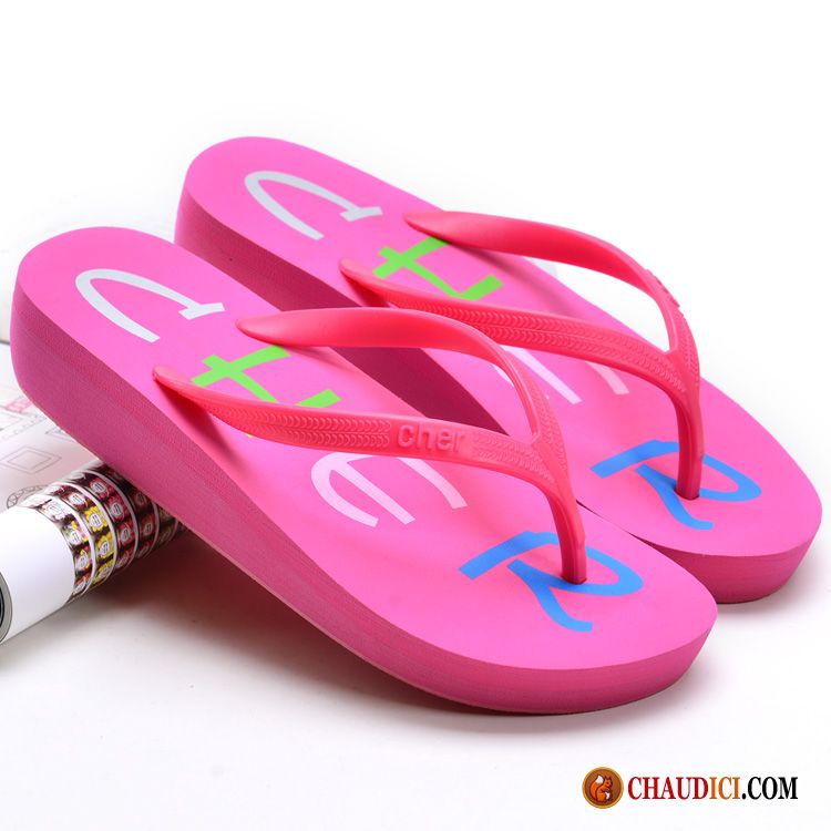 Tongs Femme Pas Cher Chameau Haute Qualité Femme Plage Semelle Épaisse Tongs Chaussons En Vente