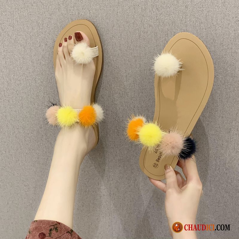 Tongs À Talons Femme Tous Les Assortis Couleurs Mixtes Étudiant Tongs Chaussons Blanc En Vente