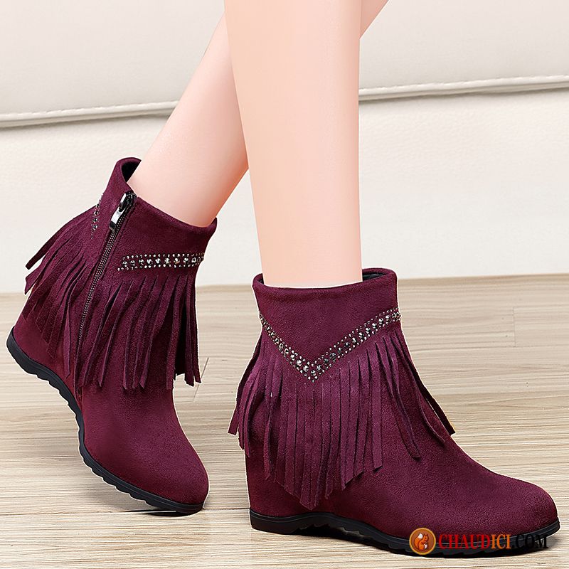 Vente De Bottes Pas Cher Tendance Bottes Courtes Femme Augmenté Hiver