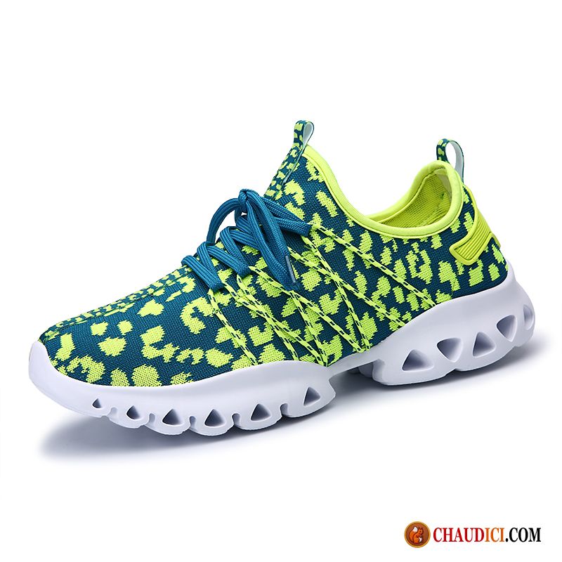 Vente De Chaussures De Running Sarcelle Toile Coussin D'air Chaussures De Skate Fantaisie Sport Pas Cher