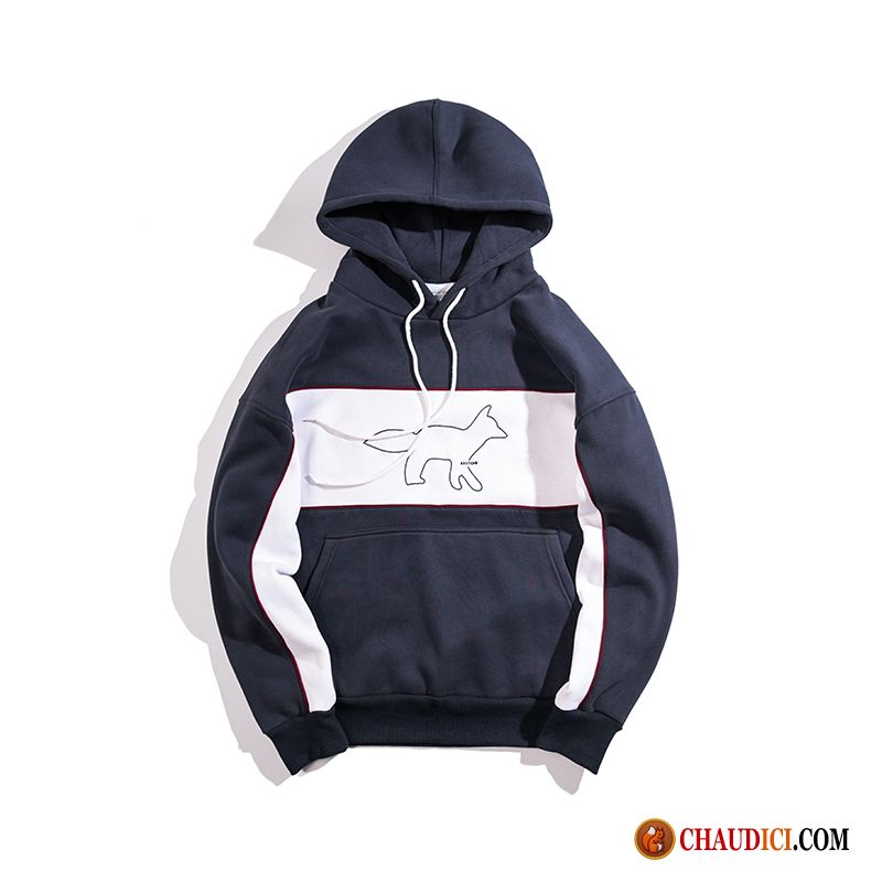 Vente Sweat À Capuche Homme Tomate Homme Hiver Renard Rétro Épissure