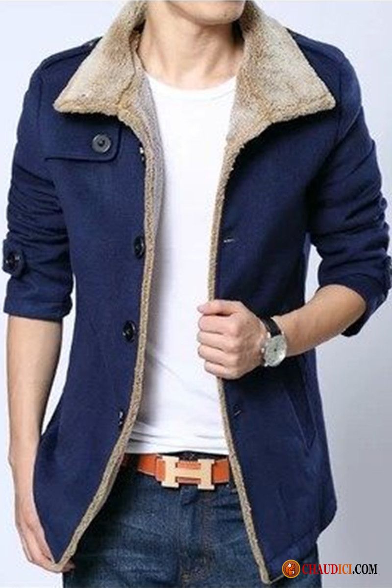 Veste D Hiver Homme Marque Beige Jeunesse L'automne Clearance À Vendre Plus De Velours Slim