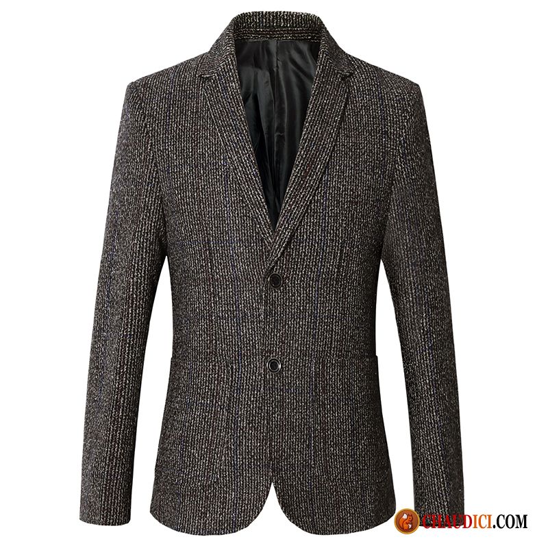 Veste De Blazer Pour Homme Bordeaux Slim Costume Costume Britanique Décontractée Pas Cher