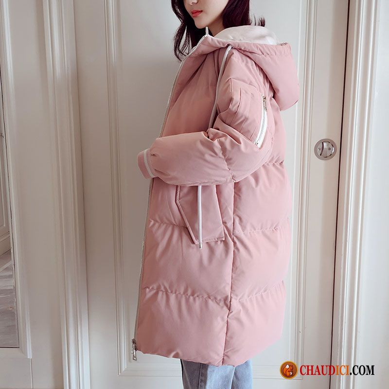 Veste En Coton Courtes Femme Seashell Rose Vêtements D'hiver Baggy Vêtements Matelassé Épais Pas Cher