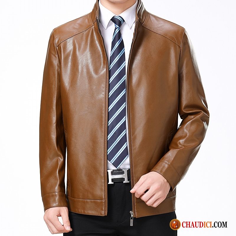 Veste En Cuir Costume Avec Jean Grande Taille Homme Vestes En Cuir Manteau Revers Roulé