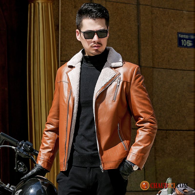 Veste En Cuir En Simili Cuir Homme Pu Veste Hiver Plus De Velours Homme