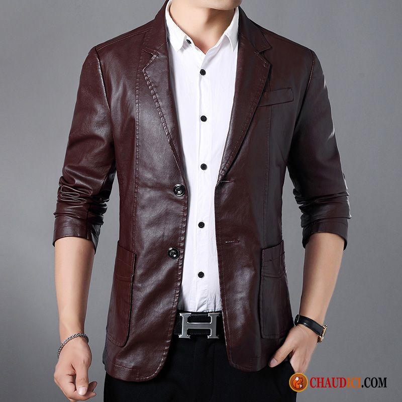 Veste En Cuir Homme Marque Une Veste Vestes En Cuir Costume Printemps Manteau