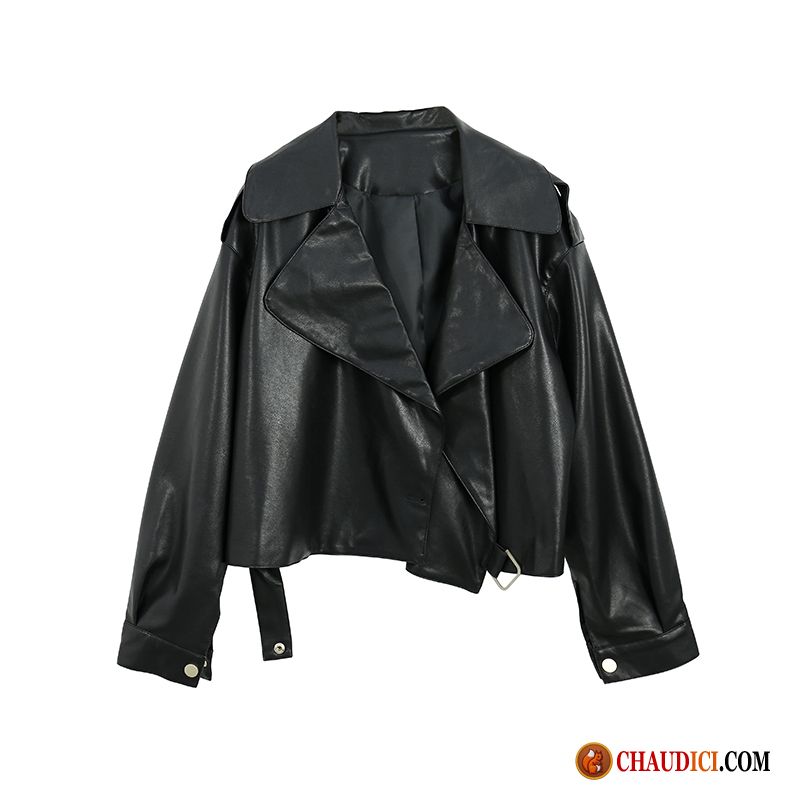 Veste Femme Simili Cuir Pas Cher Rosybrown Veste Femme Vêtements Moto Haute Cintrée Revers Roulé