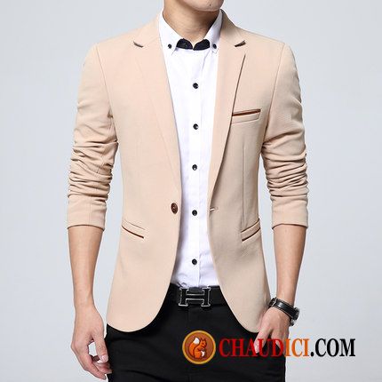 Veste Homme Gris Clair Seashell Homme Printemps Jeunesse De Travail Costume En Vente