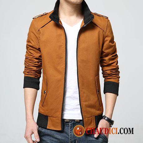 Veste Homme Sport Chic Veste Slim Jeunesse Manteau Légère Pas Cher