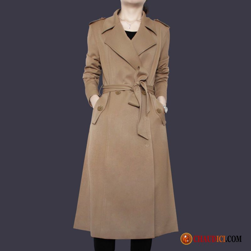 Veste Manche Cuir Femme Lavande Coupe Vent Longue Slim Manteau Grande Taille En Vente