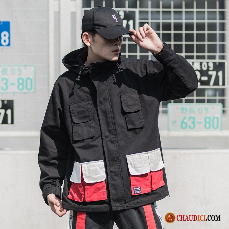 Veste Marque Homme L'automne Marque De Tendance Baggy Capuche Étudiant