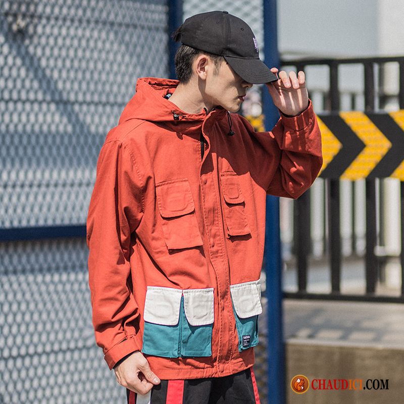 Veste Marque Homme L'automne Marque De Tendance Baggy Capuche Étudiant