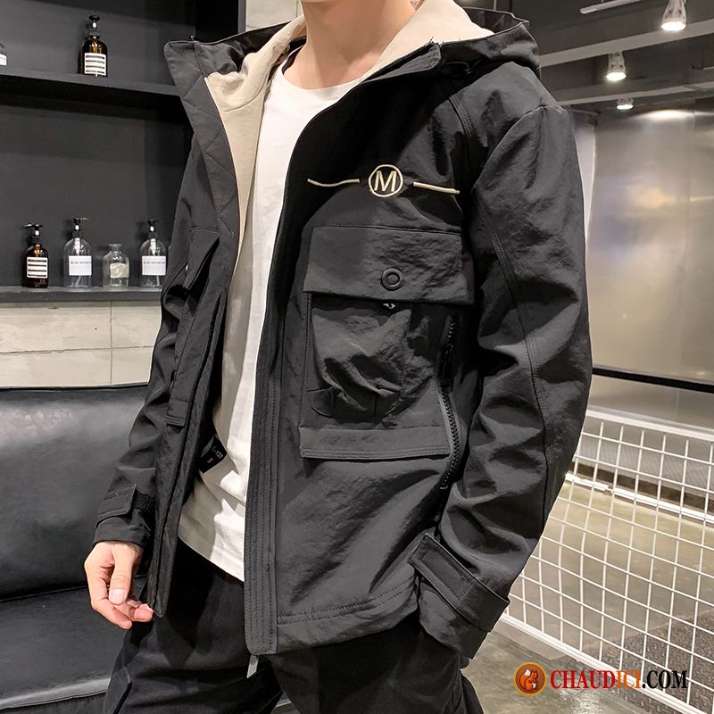 Veste Pour Homme Hiver Manteau Une Veste Marque De Tendance Baggy Capuche