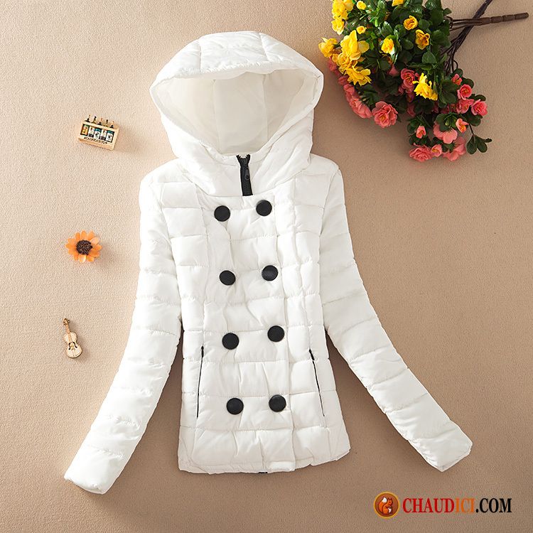 Veste Printemps Femme Ambre Femme Matelassée Tendance Capuche Manteau En Coton