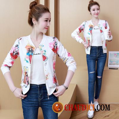 Veste Simili Cuir Femme Pas Cher Vêtements De Baseball Femme Baseball-shirt Court Printemps