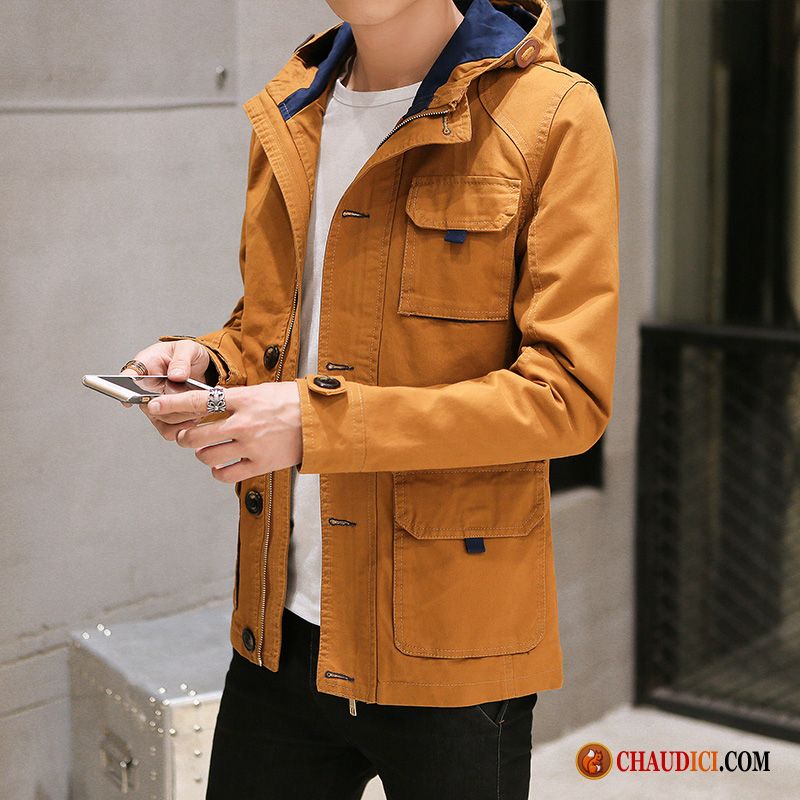 Veste Simili Cuir Homme Printemps Manteau Hiver L'automne Veste