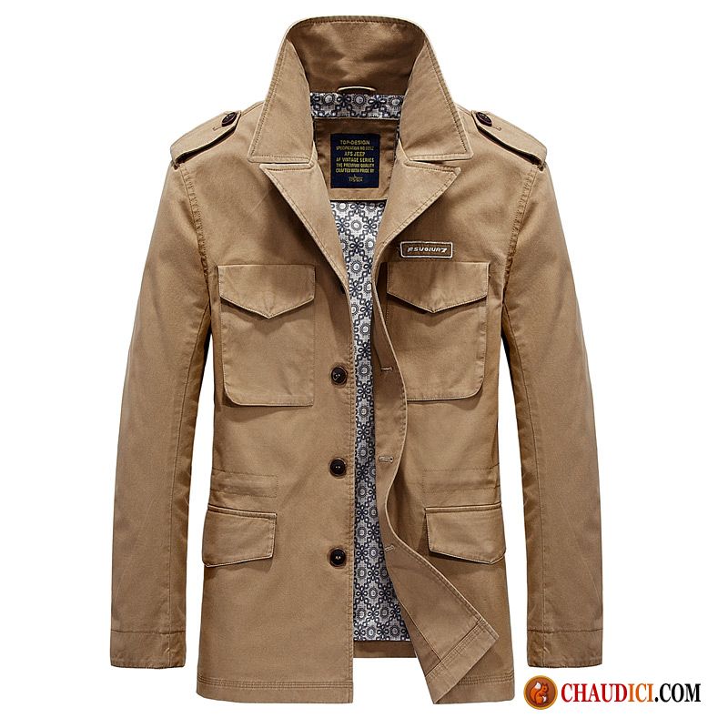 Veste Stylé Homme Printemps Jeunesse Manteau Coupe Vent Tendance Pas Cher