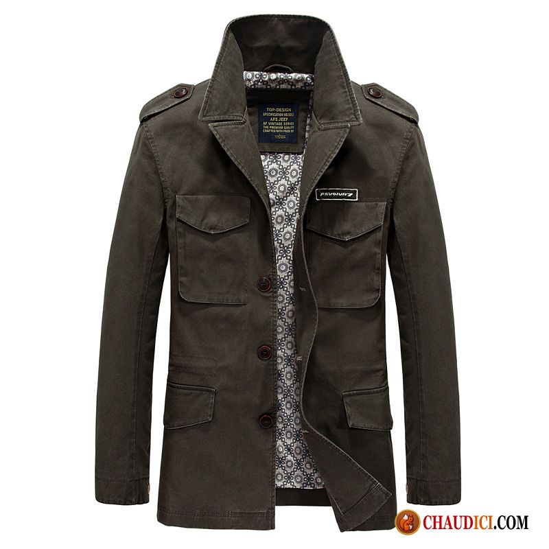 Veste Stylé Homme Printemps Jeunesse Manteau Coupe Vent Tendance Pas Cher