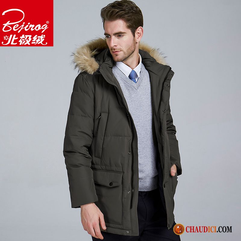 Vetement Doudoune Homme Rubine Doudoune Longue Épaissir Hiver Noir Pas Cher