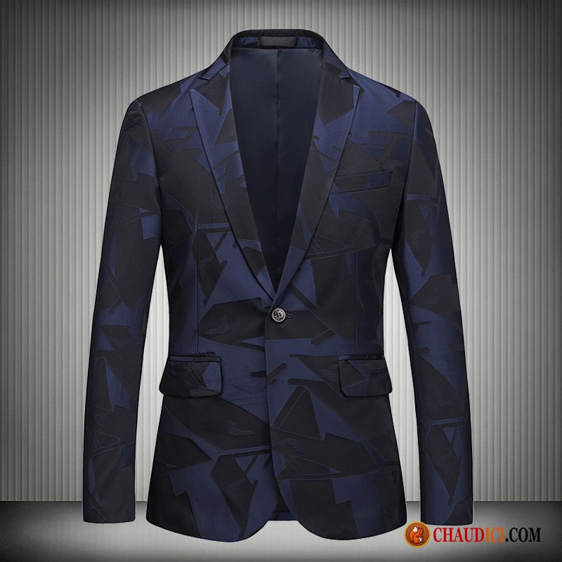 Vetement Homme Blazer Broderie Fleur Abeille Décontractée Slim