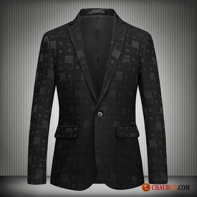 Vetement Homme Blazer Broderie Fleur Abeille Décontractée Slim