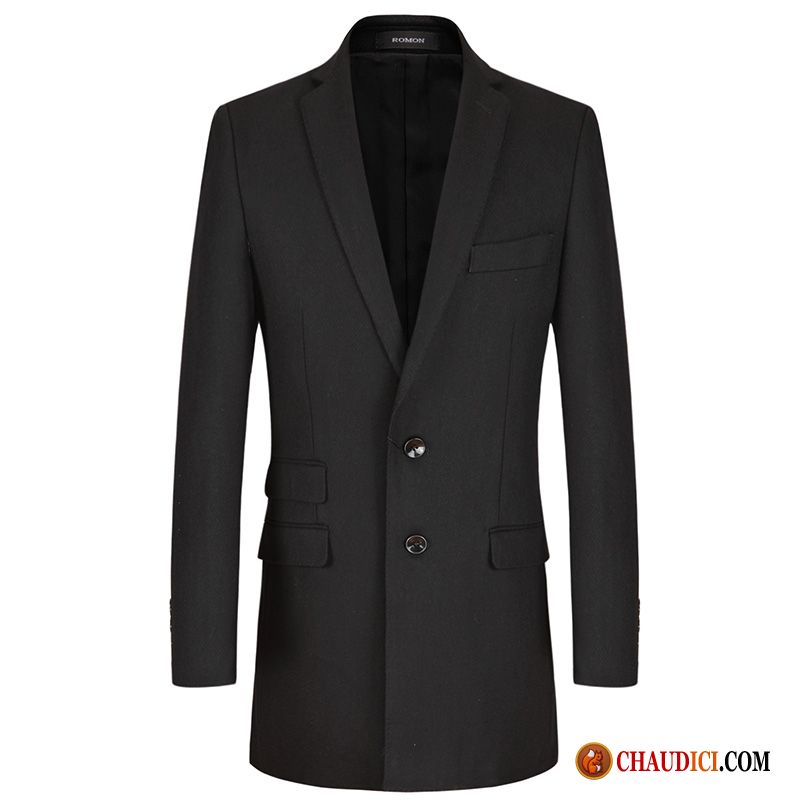 Vetement Homme Manteau Homme Bouton À Une Rangée De Laine Manteau Costume En Ligne