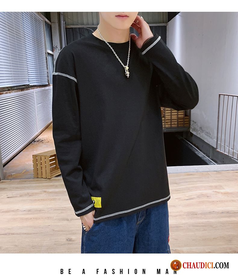 T-shirt Manches Longues Homme Oversize - Coupe Décontractée, Extensible - Pour Sport, Quotidien, Plusieurs Couleurs