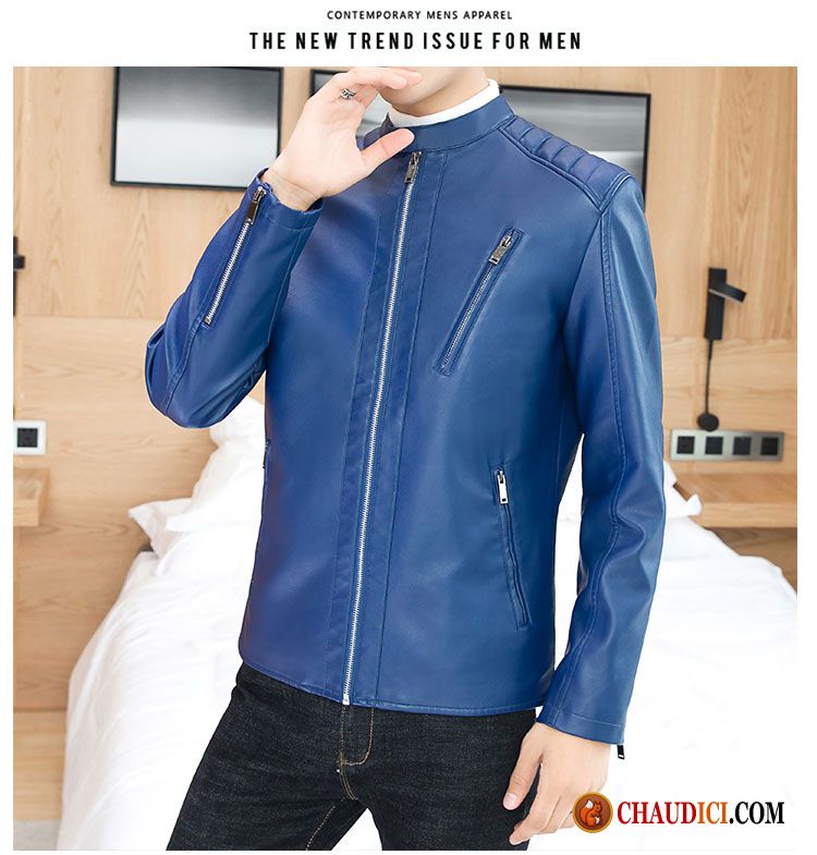 Veste Moto Homme Evoga - Slim Fit, Nylon Imperméable, Printemps-été, Poches Zippées